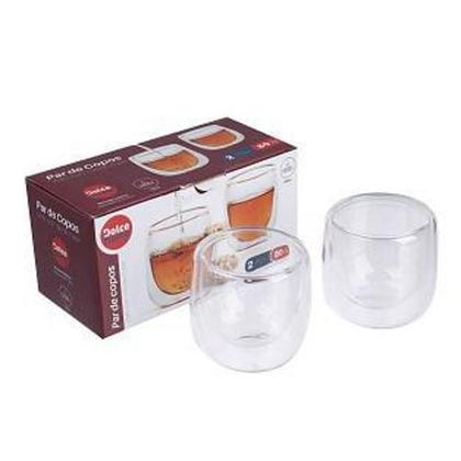 Imagem de Copo De Vidro Duplo Expresso 80 Ml 2 Peças Dolce Home