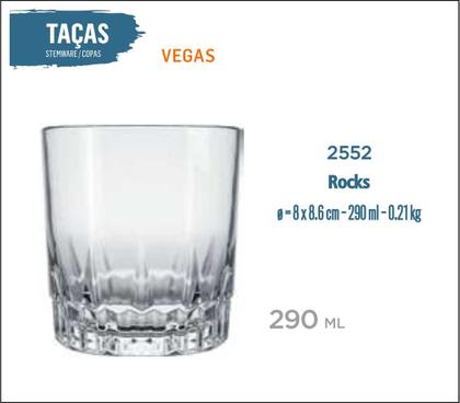 Imagem de Copo De Vidro Vegas Baixo Whisky Vodka Refri  290ml 12 uni