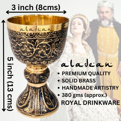 Imagem de Copo de vinho Chalice ALADEAN Vintage Medieval Goblet Brass