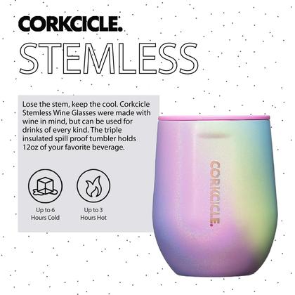 Imagem de Copo de vinho Coricicle Stemless Stemless Isolated Rainbow Unicorn 350ml
