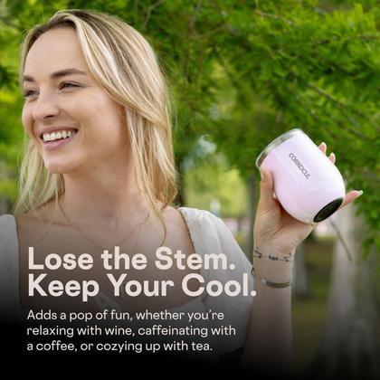 Imagem de Copo de vinho Corkcicle Classic 350 ml com isolamento triplo azul