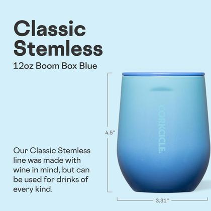 Imagem de Copo de vinho Corkcicle Classic 350 ml com isolamento triplo azul