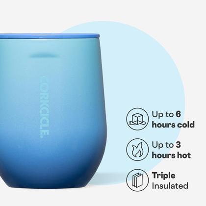 Imagem de Copo de vinho Corkcicle Classic 350 ml com isolamento triplo azul
