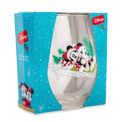 Imagem de Copo de vinho Silver Buffalo Disney Mickey Minnie Christmas