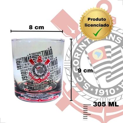 Imagem de Copo De Whisky Corinthians Licenciado Time Futebol Oficial 305ml