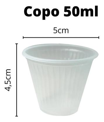 Imagem de Copo Descartável 50ml Copoplast Caixa com 5000 UNIDADES
