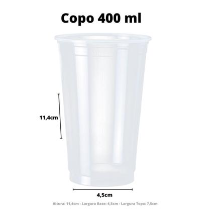 Imagem de Copo descartável liso 400ml pp copozan c/50