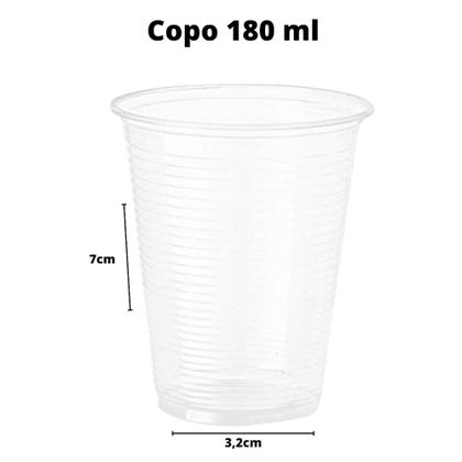 Imagem de Copo Descartável P/ Festas e Aniversários 1200 Unidades de 180 ml
