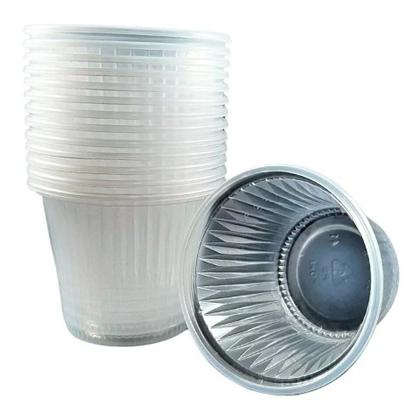 Imagem de Copo Descartável Plástico Café 50ml 1000 Uni Branco Transparente - Cafezinho