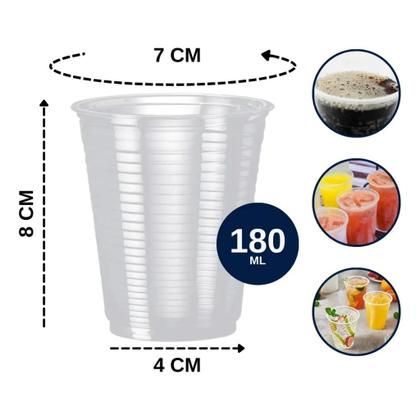 Imagem de Copo Descartável Reforçado 180ml Branco Transparente Ps 1000 Unidades Topform Plastics