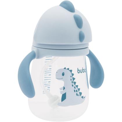 Imagem de Copo Dino Com Alça e Canudo Retrátil 240ml Azul Buba