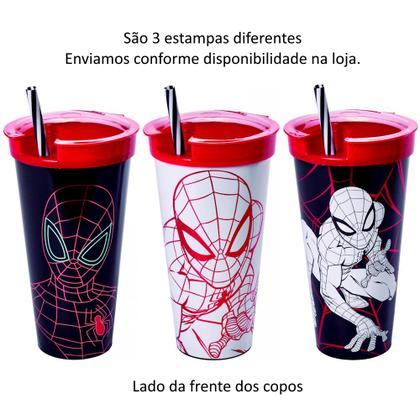 Imagem de Copo do Homem Aranha 2 em 1 de 540ml Infantil Livre de BPA - 2 unidades