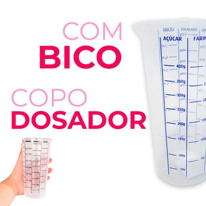 Imagem de Copo Dosador Para Receitas Em Plástico Com Bico 500ml - Erca plast