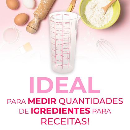 Imagem de Copo Dosador Para Receitas Em Plástico Com Bico 500ml - Erca plast