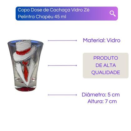Imagem de Copo Dose de Cachaça Vidro Orixás 45 ml - Selecione o Modelo