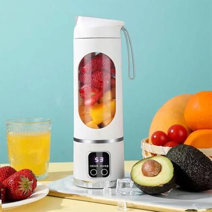 Imagem de Copo espremedor elétrico portátil com display digital, máquina de frutas de alta potência, faca de 12 lâminas, grande ca