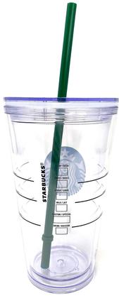 Imagem de Copo frio Starbucks Core FY21 480 ml transparente com palha verde