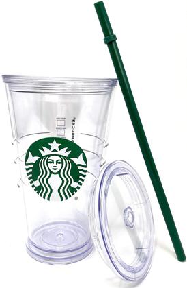 Imagem de Copo frio Starbucks Core FY21 480 ml transparente com palha verde