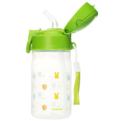 Imagem de Copo Garrafa Infantil com canudo de silicone Bebê 370ML Menino Menina Pimpolho