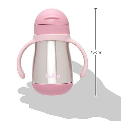 Imagem de Copo Garrafa Térmica Com Alças E Parede Dupla Em Inox 270mL Buba