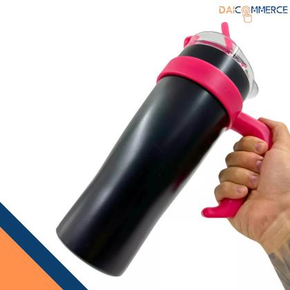 Imagem de Copo Garrafa Térmica com Canudo Personalizada 1,2L Grande Inox