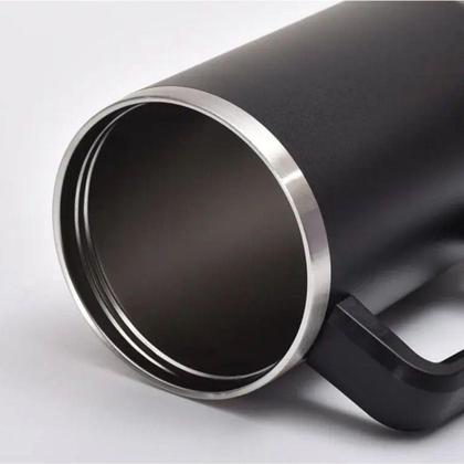 Imagem de Copo Garrafa Térmica em Aço Inox Com Alça e Canudo 1200ml - Wari