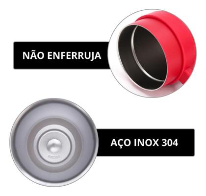 Imagem de Copo Garrafa Térmica Inox Com Alça Canudo 1200ml Caneca Virgínia