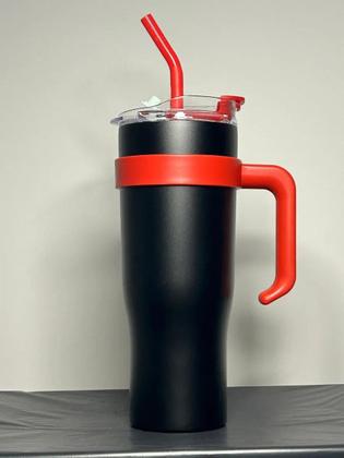 Imagem de Copo Garrafa Térmica Inox Com Alça Canudo 1200ml Caneca Virgínia