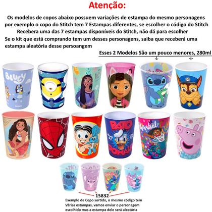 Imagem de Copo Heróis e Personagens Masculinos p/ Base de Ovo de Páscoa Caseiro 320ml Kit 10 Und