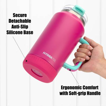 Imagem de Copo Hydraful 1,9L com alça e palha de aço inoxidável