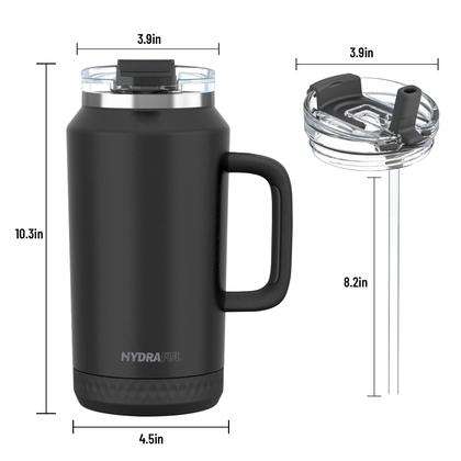 Imagem de Copo Hydraful 1,9L com alça e palha de aço inoxidável