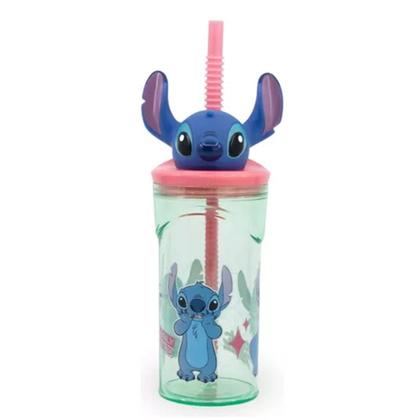 Imagem de Copo Infantil 3D Com Canudo Stitch 360Ml Disney