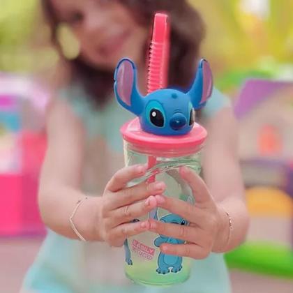 Imagem de Copo Infantil 3D Com Canudo Stitch 360Ml Disney