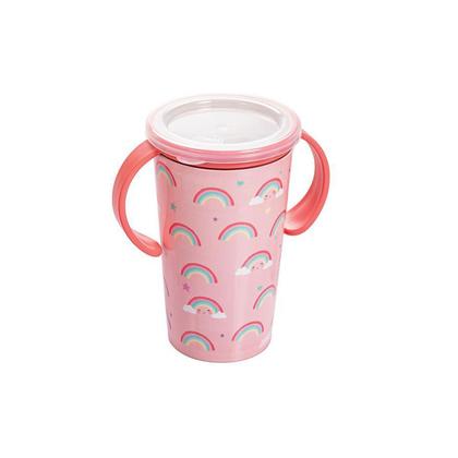 Imagem de Copo Infantil Antivazamento 360º Transição com Tampa e Alça 280 ml Plasútil