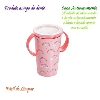 Imagem de Copo Infantil Antivazamento 360º Transição com Tampa e Alça 280 ml Plasútil
