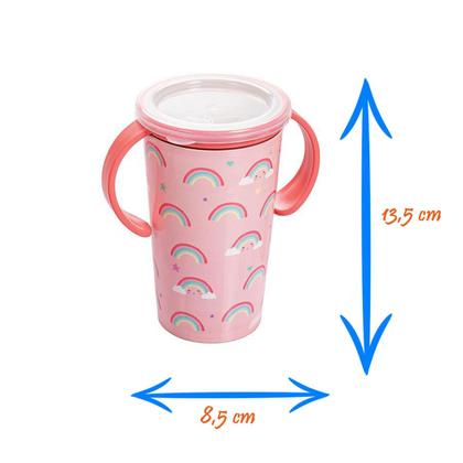 Imagem de Copo Infantil Antivazamento 360º Transição com Tampa e Alça 280 ml Plasútil