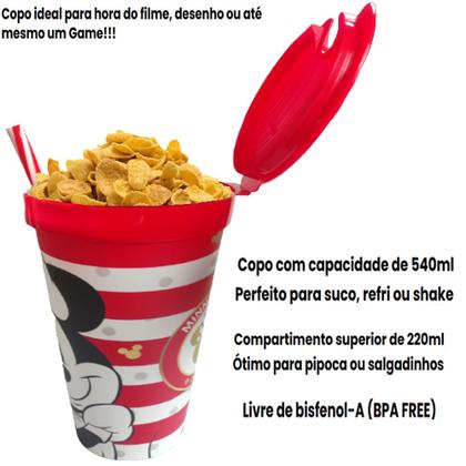 Imagem de Copo Infantil C/ Canudo Minnie Vermelha 540ml Plasutil
