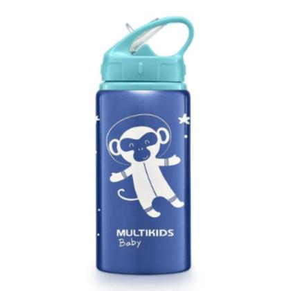 Imagem de Copo Infantil Canudo Retrátil Refresh 500ml Azul Multikids