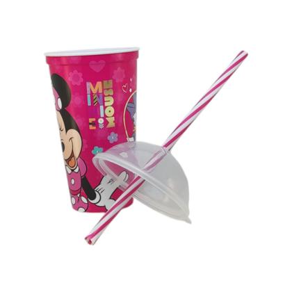 Imagem de Copo Infantil Com Canudo 500ml Personagens Plasútil