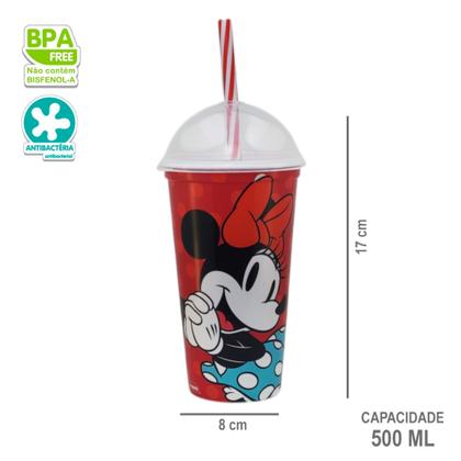 Imagem de Copo Infantil Com Canudo 500ml Personagens Plasútil