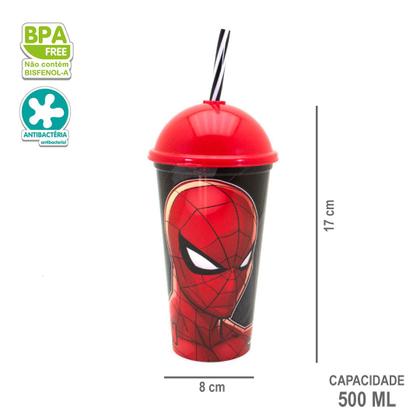 Imagem de Copo Infantil Com Canudo 500ml Personagens Plasútil