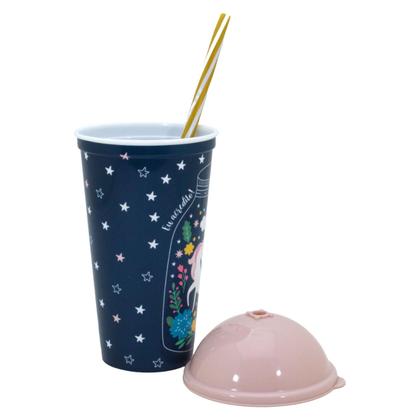 Imagem de Copo Infantil Com Canudo 500ml Personagens Plasútil