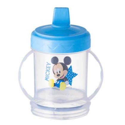 Imagem de Copo infantil com tampa para bebê com bico 250ml mickey ou minnie rosa ou azul