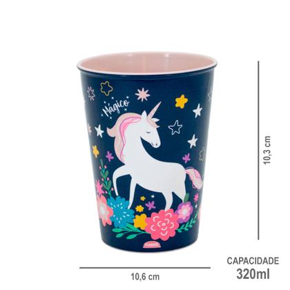 Imagem de Copo Infantil de Plástico 320 ml Personagens Heróis e Princesas