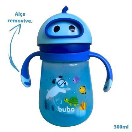 Imagem de Copo Infantil Mergulho Com Alça E Canudo 300Ml 16938 - Buba