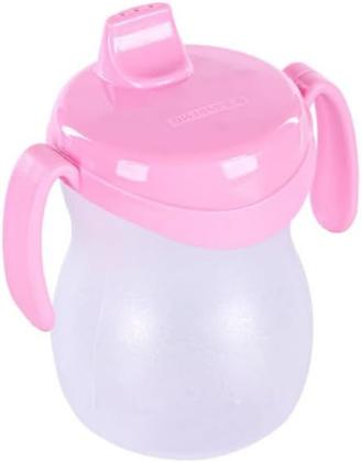 Imagem de Copo Infantil Rosa de Transição com Alça Treinamento Bebê Sanremo Baby