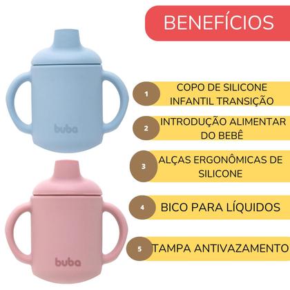 Imagem de Copo Infantil Transição em Silicone com Alça 120ml Bebê Buba