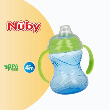 Imagem de Copo Infantil Transicao Treinamento Bebe Antivazamento Nuby Com Alca 240ml