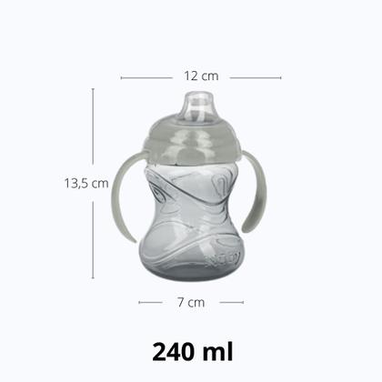 Imagem de Copo Infantil Transicao Treinamento Bebe Antivazamento Nuby Com Alca 240ml