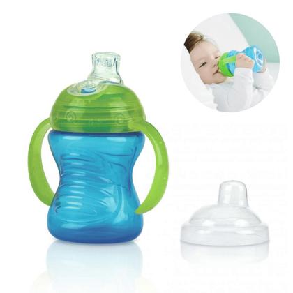 Imagem de Copo Infantil Transicao Treinamento Bebe Antivazamento Nuby Com Alca 240ml